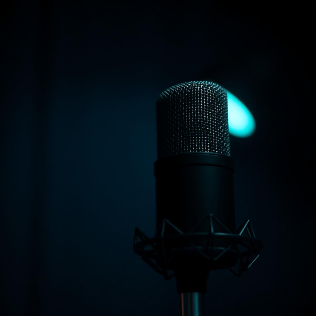 Studio microphone for the Borderless Conversations podcast